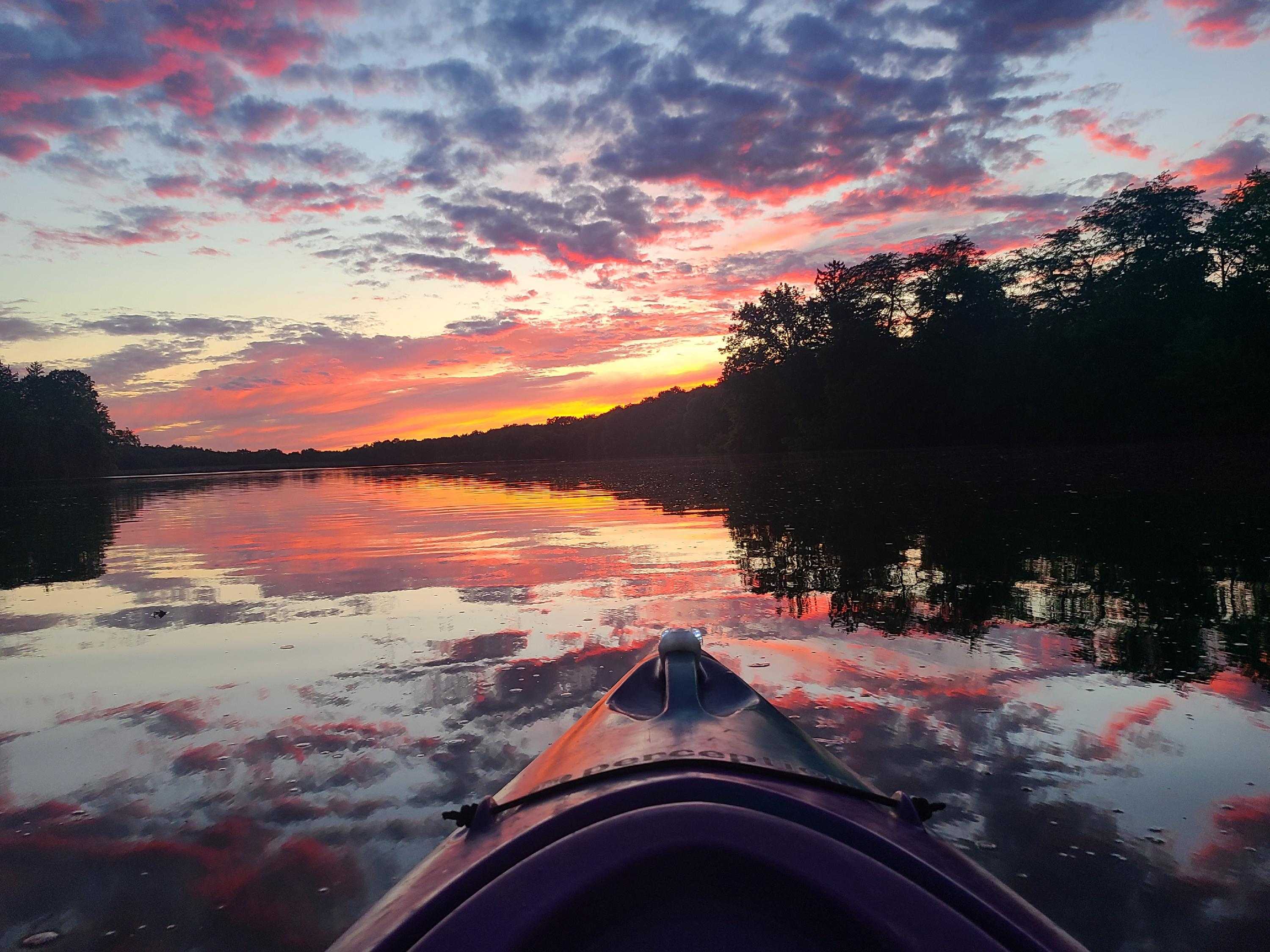 kayak on a lake